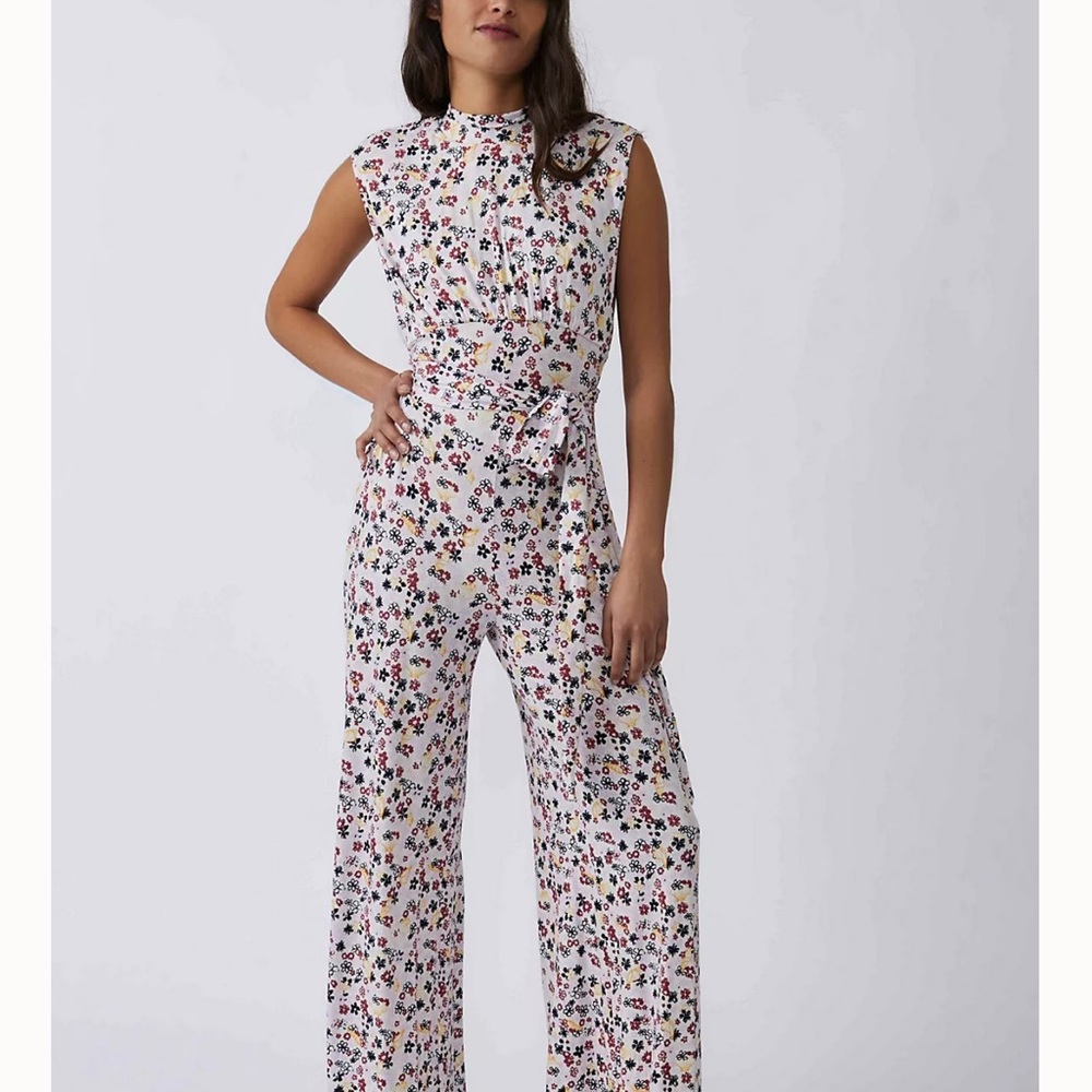NWT FREE PEOPLE Vibe Check Floral Print Jumpsuit XS